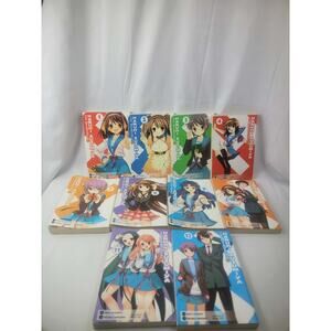 The Melancholy of Haruhi Suzumiya, Volumes 1 - 4 & 7 - 12 manga Lot Of 10